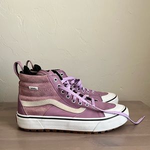 Lavendar Vans High Top Shoes